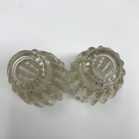 Vintage Cut Crystal Sterling Salt & Pepper Shakers - Picture 8 of 9